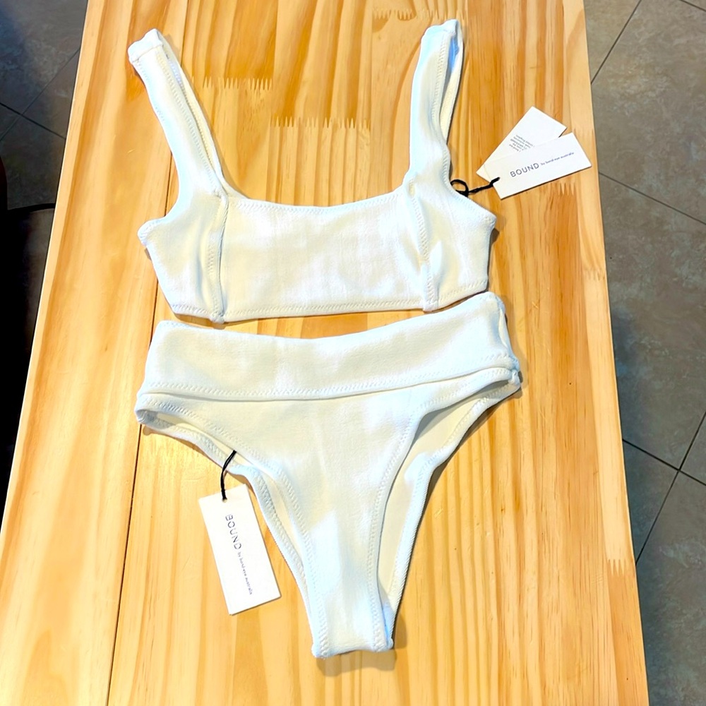 New with tags. BOUND by Bond-Eye The Brando Bikini top and Carey bikini bottom
